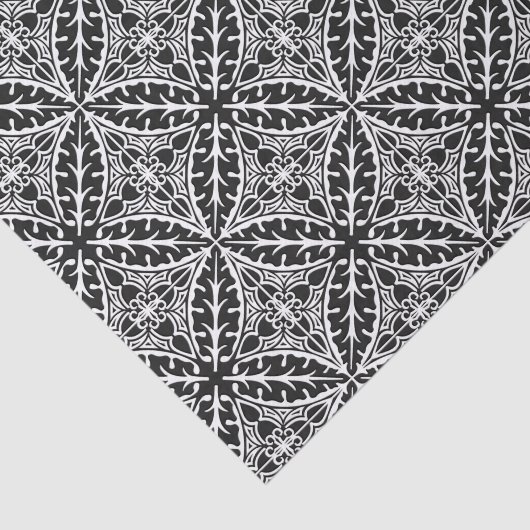 Marokkaanse tegels - zwart-wit tissuepapier (Detail)