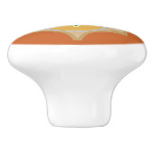 Marokkaanse terracotta tinten vormen keramische knop (Zijkant)