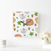 Marokkaanse thee en Tadzjiekse motief Vierkante Klok (Huis)