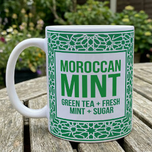 Marokkaanse Thee Muntblad Recept Vintage Label Koffiemok