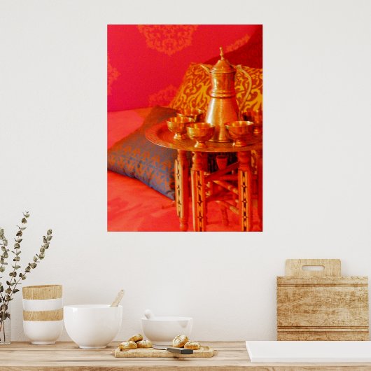 Marokkaanse theetijd poster (Keuken)
