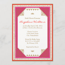 Marokkaanse thema bruids douche uitnodiging