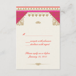 Marokkaanse thema bruiloft uitnodiging rsvp antwoo