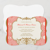 Marokkaanse thema repetitie diner uitnodiging (Voorkant / Achterkant)