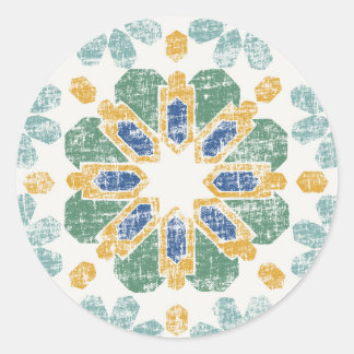 Marokkaanse Tile - Pond Ronde Sticker