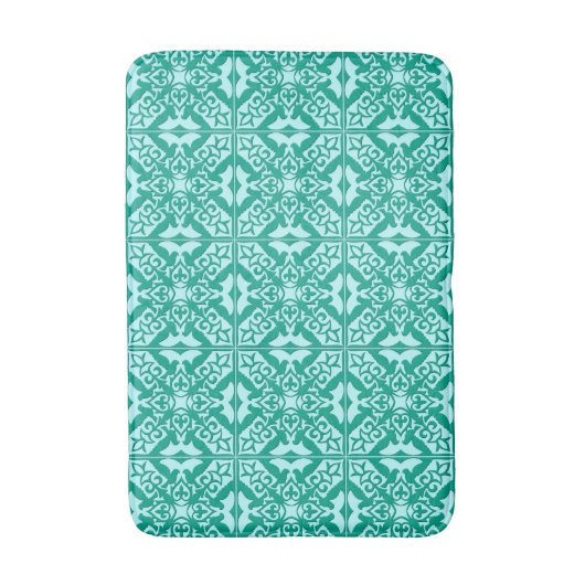 Marokkaanse Tile, Turquoise en Aqua Badmat (Voorkant Verticaal)