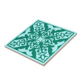 Marokkaanse Tile, Turquoise en Aqua Tegeltje (Zijkant)