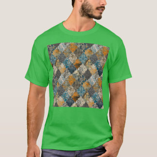 Marokkaanse Tiles Rust Oranje Blue S T-shirt