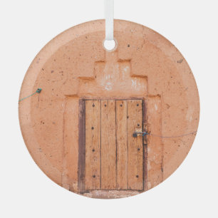 Marokkaanse traditionele houten venstertextuur glas ornament