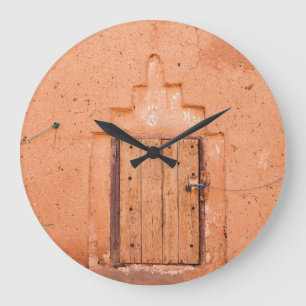 Marokkaanse traditionele houten venstertextuur grote klok