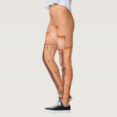 Marokkaanse traditionele houten venstertextuur leggings (Links)