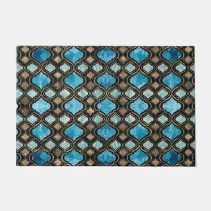 Marokkaanse trellis Blue Crystal Textures Deurmat