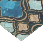 Marokkaanse trellis Blue Crystal Textures Tafelkleed (Gekanteld)