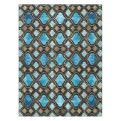 Marokkaanse trellis Blue Crystal Textures Tafelkleed (Voorkant)