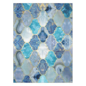 Marokkaanse trellis Blue Mineral Textures Tafelkleed (Voorkant)