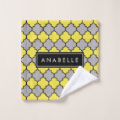 Marokkaanse Trellis, Latticework, Jouw naam Bad Handdoek (Wasdoekje)