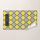 Marokkaanse Trellis, Latticework, Jouw naam Bad Handdoek (Handdoek)