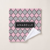 Marokkaanse Trellis, Latticework, Jouw naam Bad Handdoek (Wasdoekje)