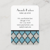 Marokkaanse Trellis, Latticework, Quatrefoil, Latt Visitekaartje (Achterkant)