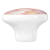 Marokkaanse trellis pastel minerale texturen keramische knop (Zijkant)