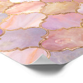 Marokkaanse trellis pastel minerale texturen poster (Hoek)
