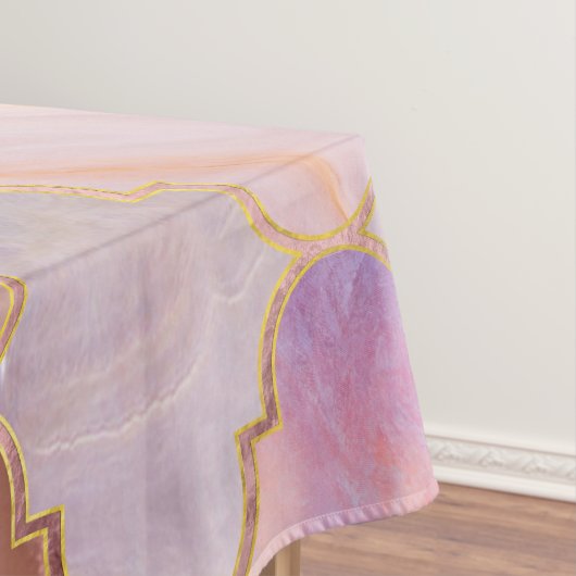 Marokkaanse trellis pastel minerale texturen tafelkleed (Voorbeeld)