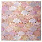 Marokkaanse trellis pastel minerale texturen tegeltje (Voorkant)