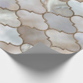 Marokkaanse trellis Pearl en Gold Cadeaupapier (Hoek)