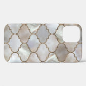 Marokkaanse trellis Pearl en Gold Case-Mate iPhone Case (Achterkant (horizontaal))