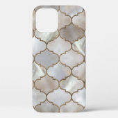 Marokkaanse trellis Pearl en Gold Case-Mate iPhone Case (Achterkant)