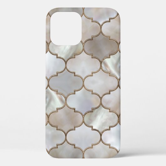 Marokkaanse trellis Pearl en Gold Case-Mate iPhone Case (Achterkant)
