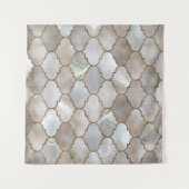 Marokkaanse trellis Pearl en Gold Wandkleed (Voorkant (horizontaal))