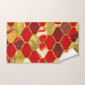 Marokkaanse trellis Reds en Gold Bad Handdoek (Handdoek)