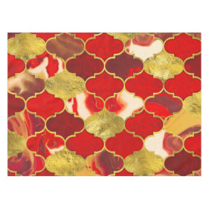Marokkaanse trellis Reds en Gold Tafelkleed