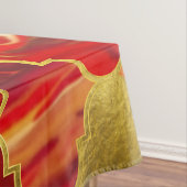 Marokkaanse trellis Reds en Gold Tafelkleed (Voorbeeld)