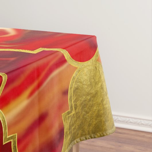 Marokkaanse trellis Reds en Gold Tafelkleed (Voorbeeld)