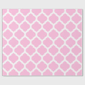 Marokkaanse trellis roze en witte gepatterde omhul cadeaupapier (Vlak)