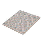 Marokkaanse trellis witte marmer en roze keramisch tegeltje (Zijkant)