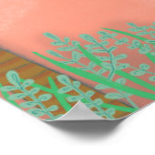 Marokkaanse tuinroze muurpalmboom poster (Hoek)