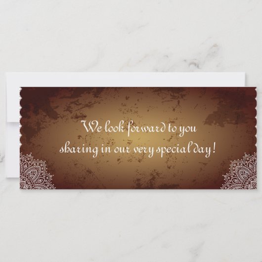 Marokkaanse uitnodiging tot het indienen van een b (Achterkant)