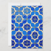 Marokkaanse uitnodiging voor babyfeest voor jongen (Achterkant)