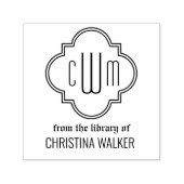 Marokkaanse Vierpas 3 Initiële Bibliotheek Boeknaa Zelfinktende Stempel (Design)