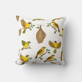 Marokkaanse Village Weaver Bird Pattern Kussen