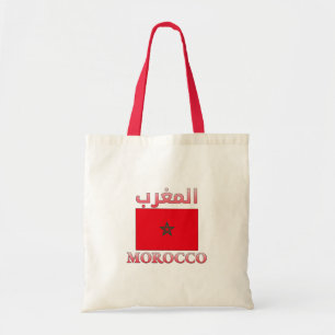 Marokkaanse vlag ا م ر ب Arabisch en Engels WordAr Tote Bag