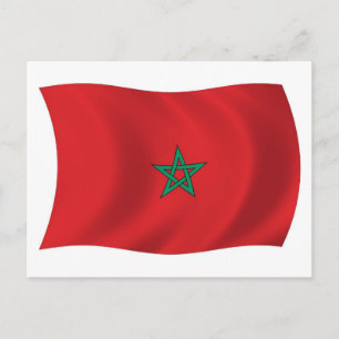 Marokkaanse Vlag Ansichtkaart Briefkaart