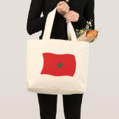 Marokkaanse Vlag Boodschappentas Grote Tote Bag (Voorkant (product))