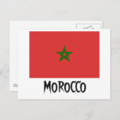 Marokkaanse vlag briefkaart (Voorkant / Achterkant)