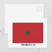 Marokkaanse vlag briefkaart (Voorkant / Achterkant)