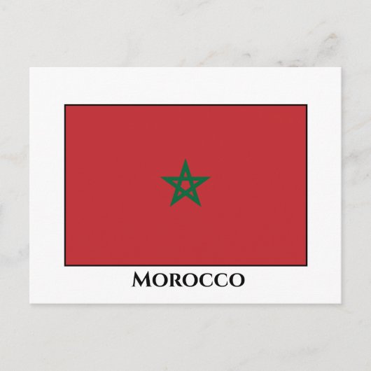 Marokkaanse vlag briefkaart (Voorkant)