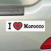 Marokkaanse vlag bumpersticker (Op auto)